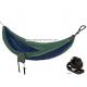 Woods Camping Tree Parachute Nylon Hammock , Parachute Traveller Hammock Blue Hunter Green