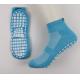 Blue Color Customize Flip Out Grip Socks , Comfortable Trampoline Park Socks ,