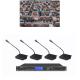 UHF 4 Channels Voting Wireless Microphone For Video Conferencing 45Hz-18KHz