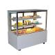 LED Light Bakery Cabinet Cake Display Chiller With Easy Moving Wheel