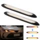 2 Color Sequential Flexible Car Headlight LED Tube Strip DRL Daytime Running