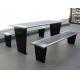 Rust Resistant Commercial Picnic Bench , Powder Coated Metal Outdoor Table And Chair