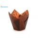 Tulip Brown Paper Baking Cups , Holiday Party Greaseproof Tulip Muffin Cases