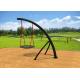Half Piece Style Childrens Swing Set Solid Support For Community Parks KP-G002