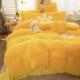 European and American Style Solid Color Thickened Warm Mink Velvet Duvet Bedding Set