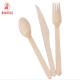 100% Birch Wooden Disposable Biodegradable Cutlery Sets Durable Compostable