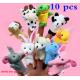 Cartoon Biological Animal Finger Puppet Plush Toys Child Baby Favor Dolls Christmas Gifts