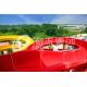 Red Giant Family Commercial Custom Water Slides Fiberglass Material