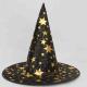 Multi Color Halloween Party Crafts Knitted Fabric Wizard Hat Star Pattern