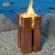 1200mm Square Corten Steel BBQ Grill Charcoal Burning Decorative