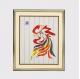 Chinese Zodiac Framed Art Twelve Animals Rooster Home Decor Ribbon Painting Decorative Wall Hangings Ready to Hang