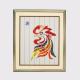 Chinese Zodiac Framed Art Twelve Animals Rooster Home Decor Ribbon Painting Decorative Wall Hangings Ready to Hang