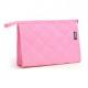 Diamond Stitch Pattern Zipper Cosmetic Bag For Travel 19cm×12cm×6cm