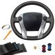 PU Leather Design Black DIY Wrap Steering Wheel Cover For Toyota Prius 30 C V Aqua 2009 2010 2011 2012 2013 2014 2015 2016 2017