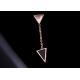 Women Vintage Stainless Steel Dangle Earrings Rose Gold Plated Punk Love Triangle Long Drop