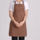 BSCI passed-Promotional Brown apron with customer's logo-Printed or embroidery