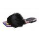 White Custom soft raccoon fur slipper Wholesale price real fur slipper New Design outdoor slider sandals slides For lady