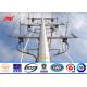 8M powder coating Electrical Power Pole for distribution and transmission line