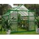 Double Doors 10mm UV Twin-wall Polycarbonate Hobby Home Greenhouses Kits 8' X 12'