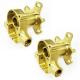 ISO9001 Clear Color Brushed Brass CNC Turned Parts