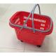 Waterproof Rolling Plastic Trolley Folding Shopping Basket With Wheels And Handle