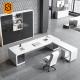 Multiple Purpose Office Manager Desk Corian Solid Surface Material