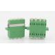 LC APC Quad Fiber Optic Adapter SM Flangeless Green Color For Telecom Network