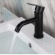 SUS304 Stainless Steel Single Hole Single Handle Basin Mixer In Matte Black SN