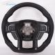 Sports Twill Gloss Ford Carbon Fiber Steering Wheel Raptor Red Leather