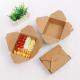 1300ml Biodegradable Kraft Paper Sandwich Box Disposable Food Packaging Bento Box