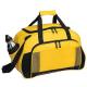 Yellow Canvas Leather Travel Luggage Bags With Two Seperate Pocket