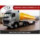 5mm , 6mm Thickness Fuel Tanker Semi Trailer Optional Compartment / Dimension