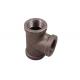 ANSI Standard Black Iron Tee Fitting 3/4 Inch Pipe Connector Malleable Iron Material