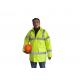 High Visibility Winter Work Jackets , Heavy Duty 300D Oxford Reflective Winter