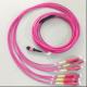Pink Pre Terminated Fiber Optic Cable 144 Core MPO-FC Mixed Type Connector