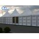Pavilion Canopy Pagoda Aluminium Waterproof Event High Peak Tent With Glass Wall For Resort