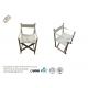 Elegant Stackable Wood Cross Back Folding Dining Chairs With Fabric Seat