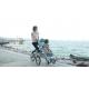Parent Child Small Wheel Folding Bike , Lightweight Family 3 Wheel Folding Bike