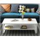 Elegant White Contemporary Coffee Table Painted Finish Charming With Details