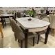 Scratch Proof Solid Oak Dining Table Set , Faux Marble Dinette Sets For Small Apartment