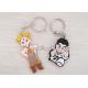 Personalized souvenir comic figures cartoon shape game animal christmas soft pvc custom logo key chain