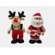 Singing Dancing Wiggly Santa And Reindeer 32cm With PP Cotton Inside