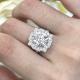 New Style 18k Individuality Design Ring 1ct White Lab-Grown Diamond Ring Cool Design Round Shape Synthetic Diamond Ring
