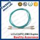 lc-lc/upc OM3 10Gb optic fiber patch cords for structure cabling gray connectors Duplex Aqua pvc sheath jacket
