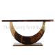 Modern Minimalist Half Moon Arc Console Table Marble / Glass Surface Living Room Furniture