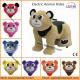 Coin Operated Electric 4 Wheels Plush Animal Rides for Shopping Mall and Amusement Parks