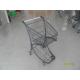 40L Steel Tube Airport Grocery Push Cart , Grocery Shopping Trolley With Advertisement Board