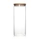 New Arrival Jar Food Storage Canister Transparent Borosilicate Glass With Bamboo Cover