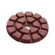 8 Inch Brown Diamond Dry Polishing Pads 2.2mm With Short Cerium Oxide Grinding Time