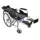 CE Full Lying Medical Transport Wheelchair With Detachable Armrest Legrest